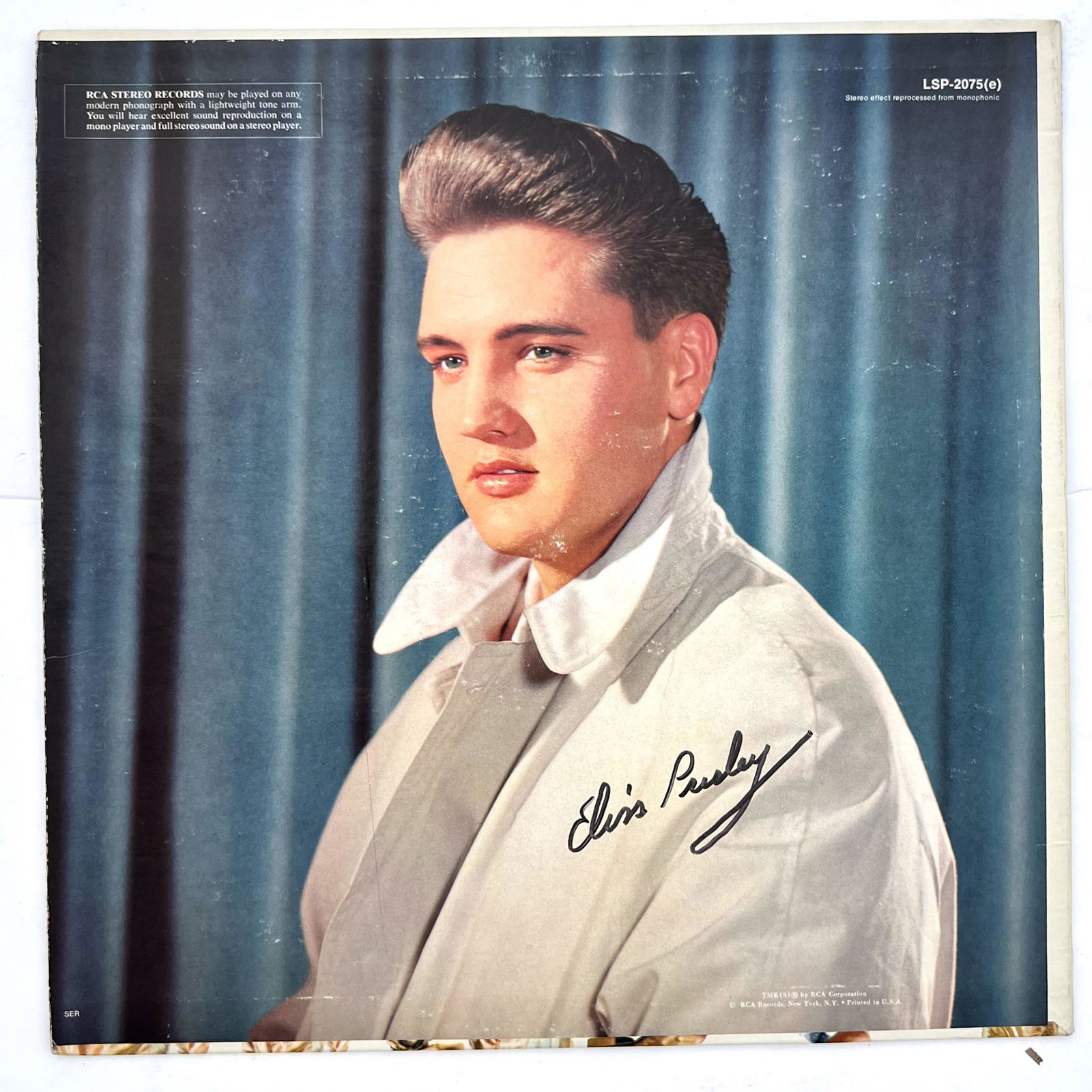 Signed Elvis Presley Back Album Cover (1 of 1)
