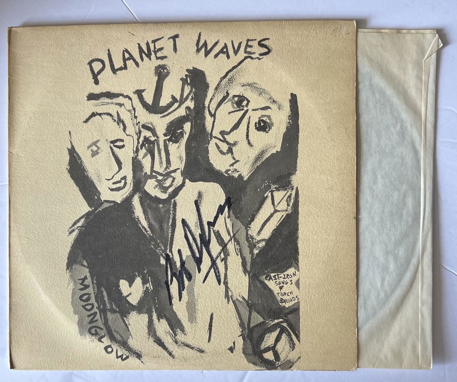 Signed Bob Dylan Planet Waves LP (1 of 2)