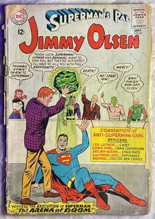Superman's Pal Jimmy Olsen Comic Book Iss 87 1954: Superman's Pal Jimmy Olsen Comic Book Iss 87 1954 Published By DC Comics. Original Cover Price .12 Cover Art By Sheldon Moldoff. Originated from The Steve Kaufman Estate. See Images for