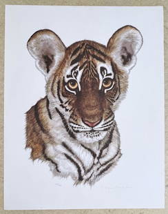 El Tigre by Jackie Marie Vaux: El Tigre by Jackie Marie VauxThis is a lithograph numbered 244/750 hand signed by Jackie Marie Vaux. Measures 27 x 22 in.