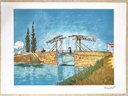 Homage to Vincent VanGogh by Vincent: Homage to Vincent VanGogh by VincentThis homage to Vincent Van Gogh is a lithograph edition numbered 30/350 signed in the plate by Vincent. Measures 21 x 30 in.