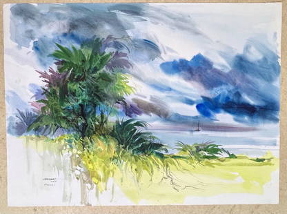 East Side of Kauai by Checker: East Side of Kauai by CheckerThis is an original watercolor hand signed by Checker. Checker is a member of National Watercolor Society. Measures 22 x 30 in.