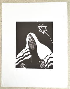 Rabbi 2 by Mercado: Rabbi 2 by MercadoThis is a limited edition lithograph numbered 1/100 hand signed by Mercado. Measures 26 x 19 in.