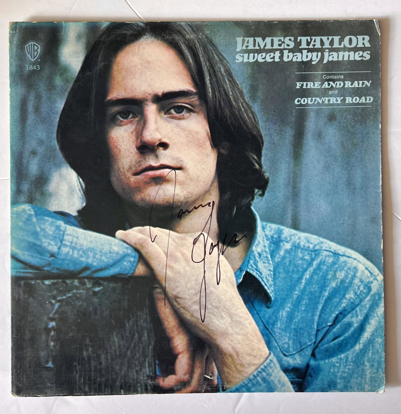 Signed James Taylor, Sweet Baby James Cover (1 of 2)