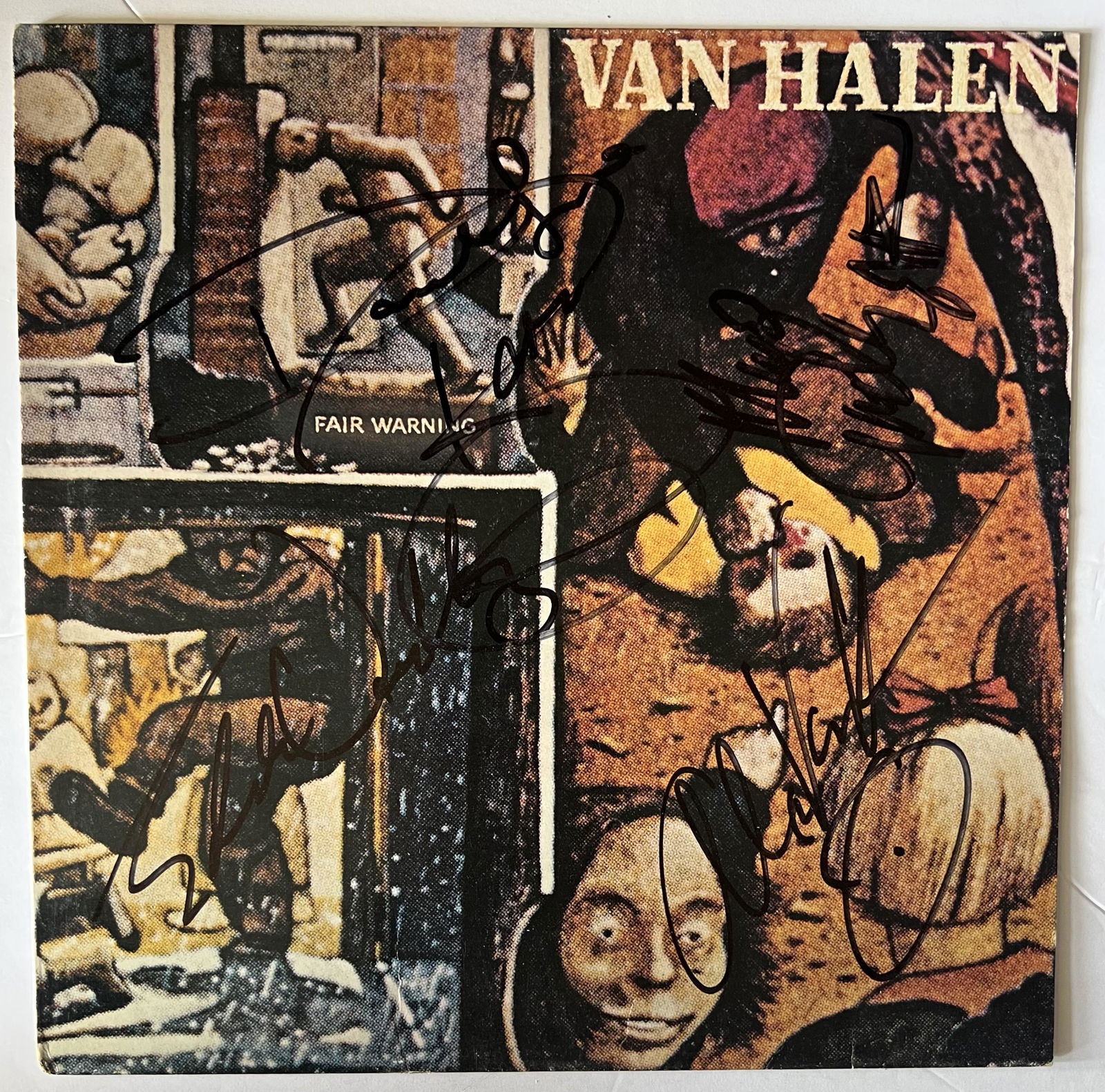 Fair Warning 直筆 サイン 色紙 アルバム（CD +DVD付） Signed Van Halen Fair Warning Album Cover