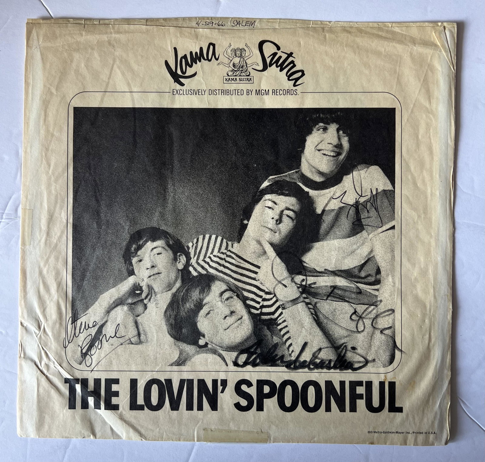 Signed Lovin Spoonful Liner Slip Cover (1 of 2)