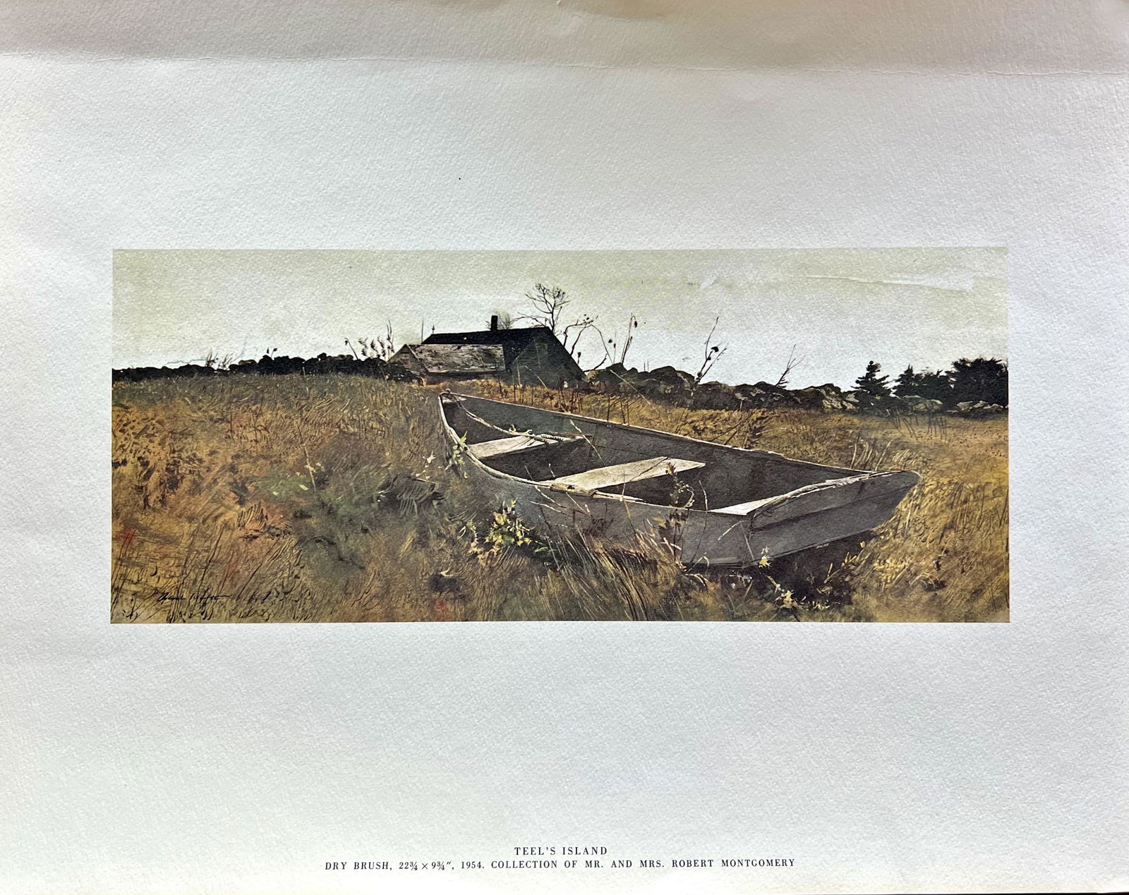 Teels Island by Andrew Wyeth: Teels Island by Andrew WyethIs from The Four Seasons Portfolio, Suite of 12 . This is a Limited Edition Lithograph 1961 Unnumbered Edition of 1000. This portfolio was created from his dry brush painti