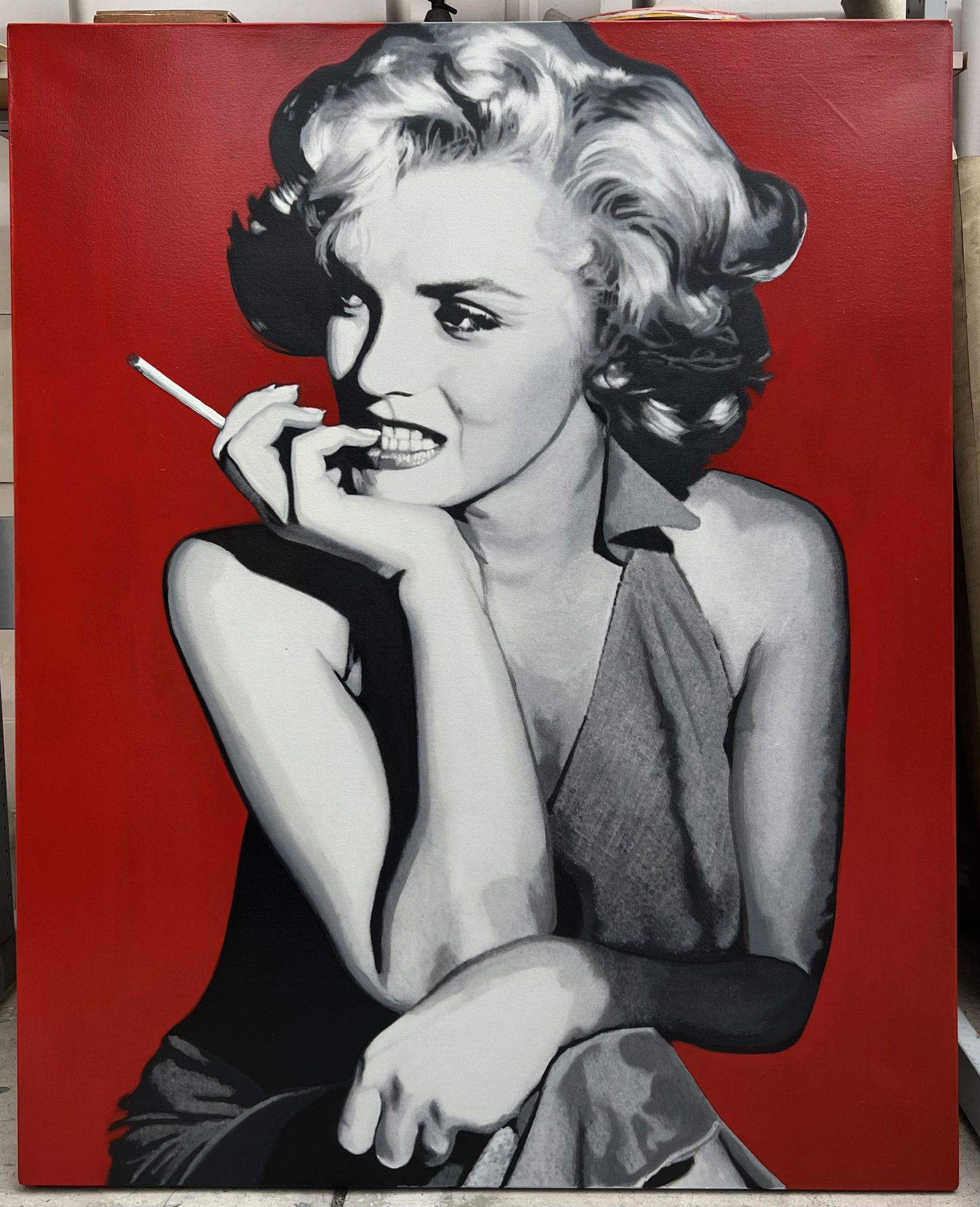 Marilyn Smoking Hot by Steve Kaufman (1 of 2)