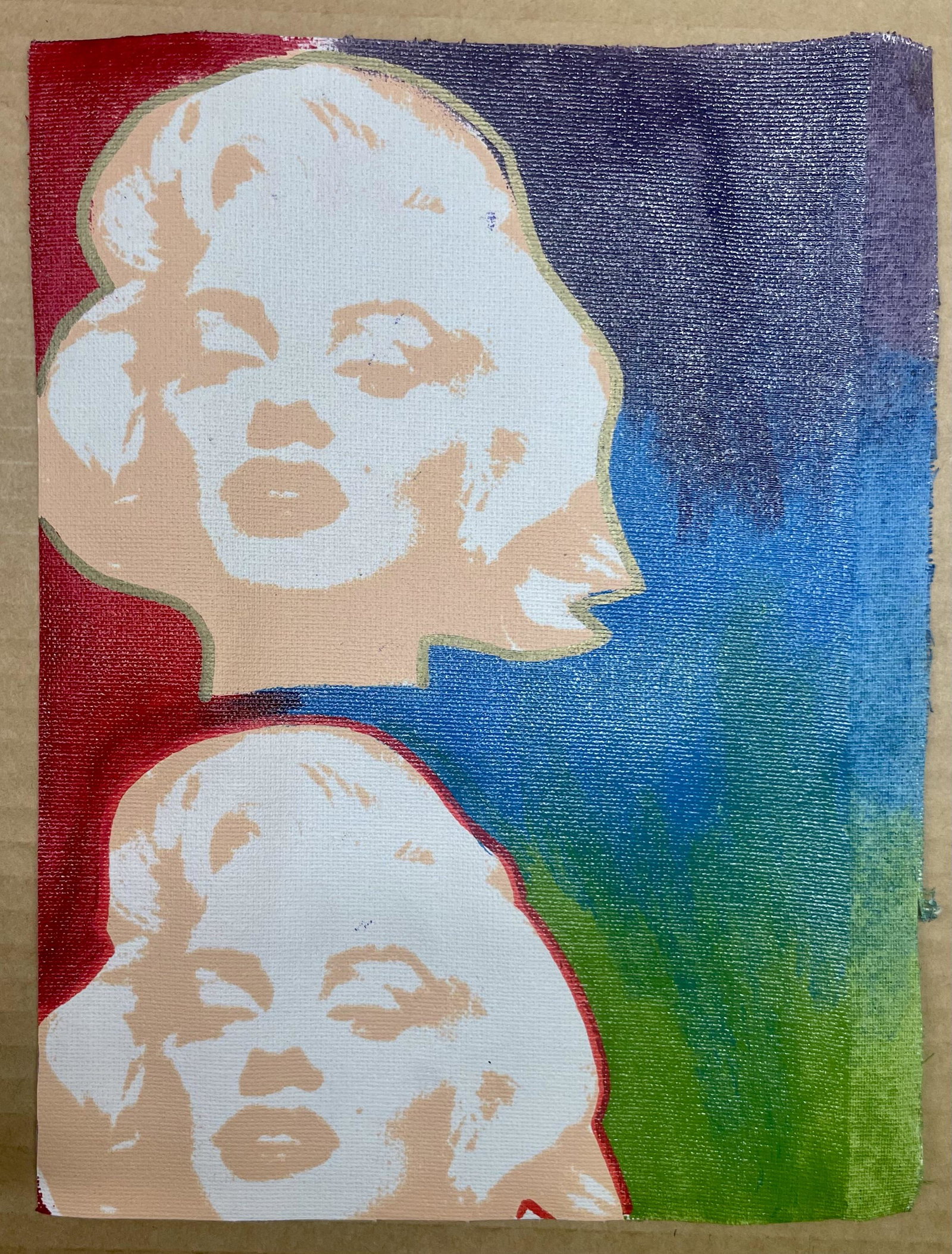 Marilyn Monroe 16 of 50 by S Kaufman: Marilyn Monroe 16 of 50 by S Kaufmanis a unique hand pulled silkscreen mixed media on canvas and is hand signed by Steve Kaufman. Due to the nature of the canvas, these will need to be stretched or mo