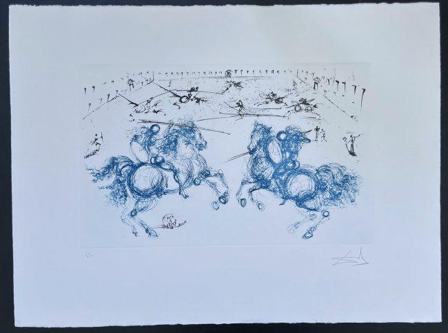 Combat De Cavalier Etching by Salvador Dali (1 of 3)