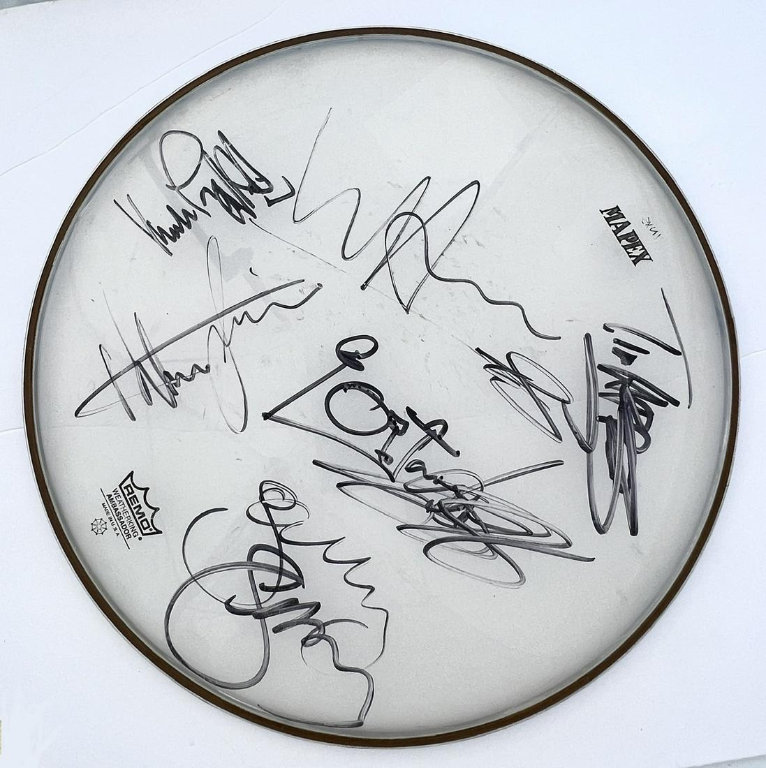 Signed INXS Remo Drumhead (1 of 1)