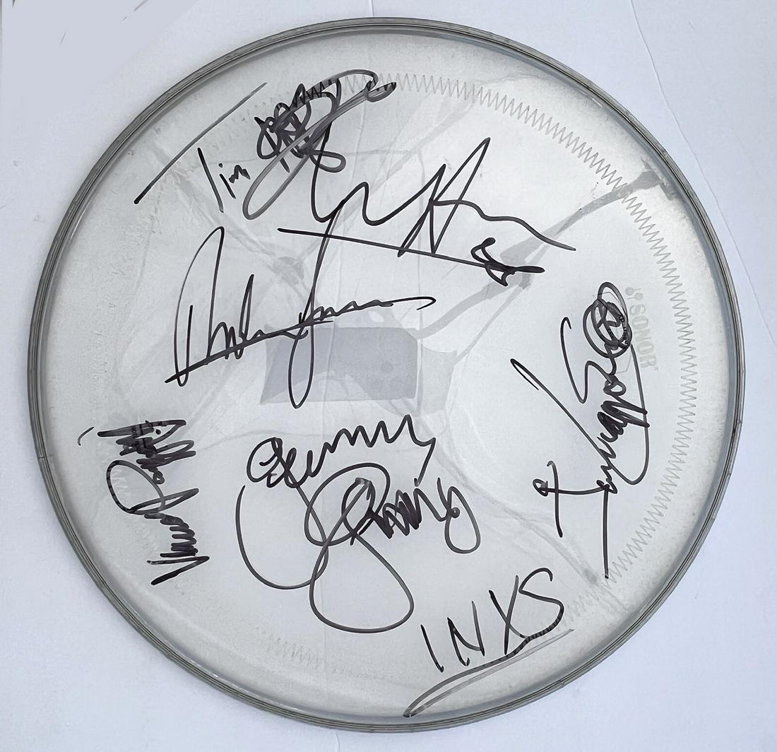 Signed INXS Sonor Drumhead (1 of 1)