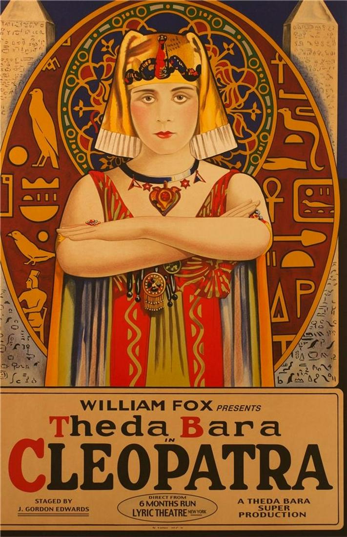Cleopatra 1917 Movie Poster Lithograph: Cleopatra 1917 Movie Poster Lithographis a hand pulled, fine art movie poster lithograph by S2 Art from their Art of the Movies collection. This is an exact recreation of the 1917 theatrical release .