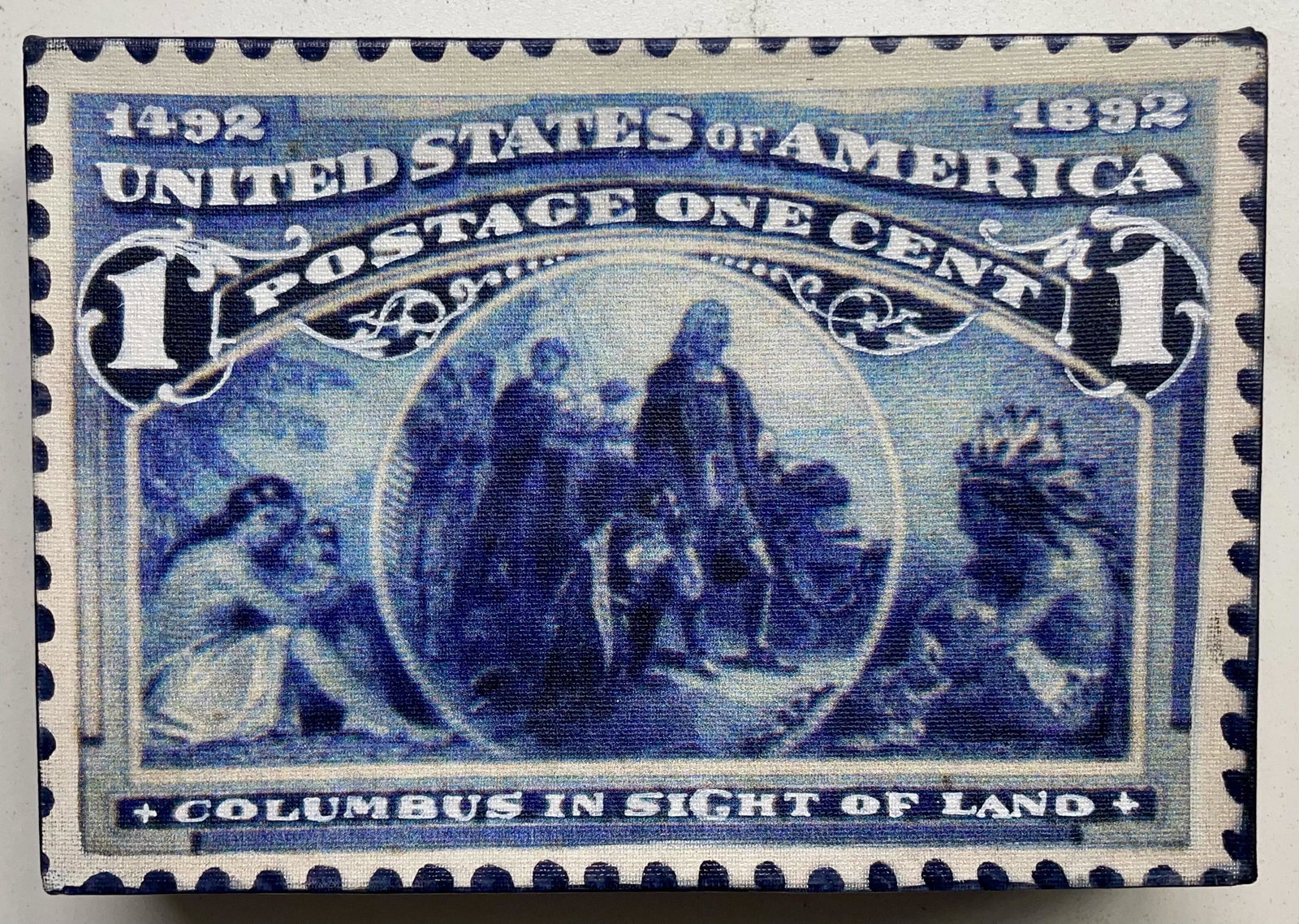 Columbus in Sight of Land 1 Cent by Steve Kaufman SAK (1 of 2)