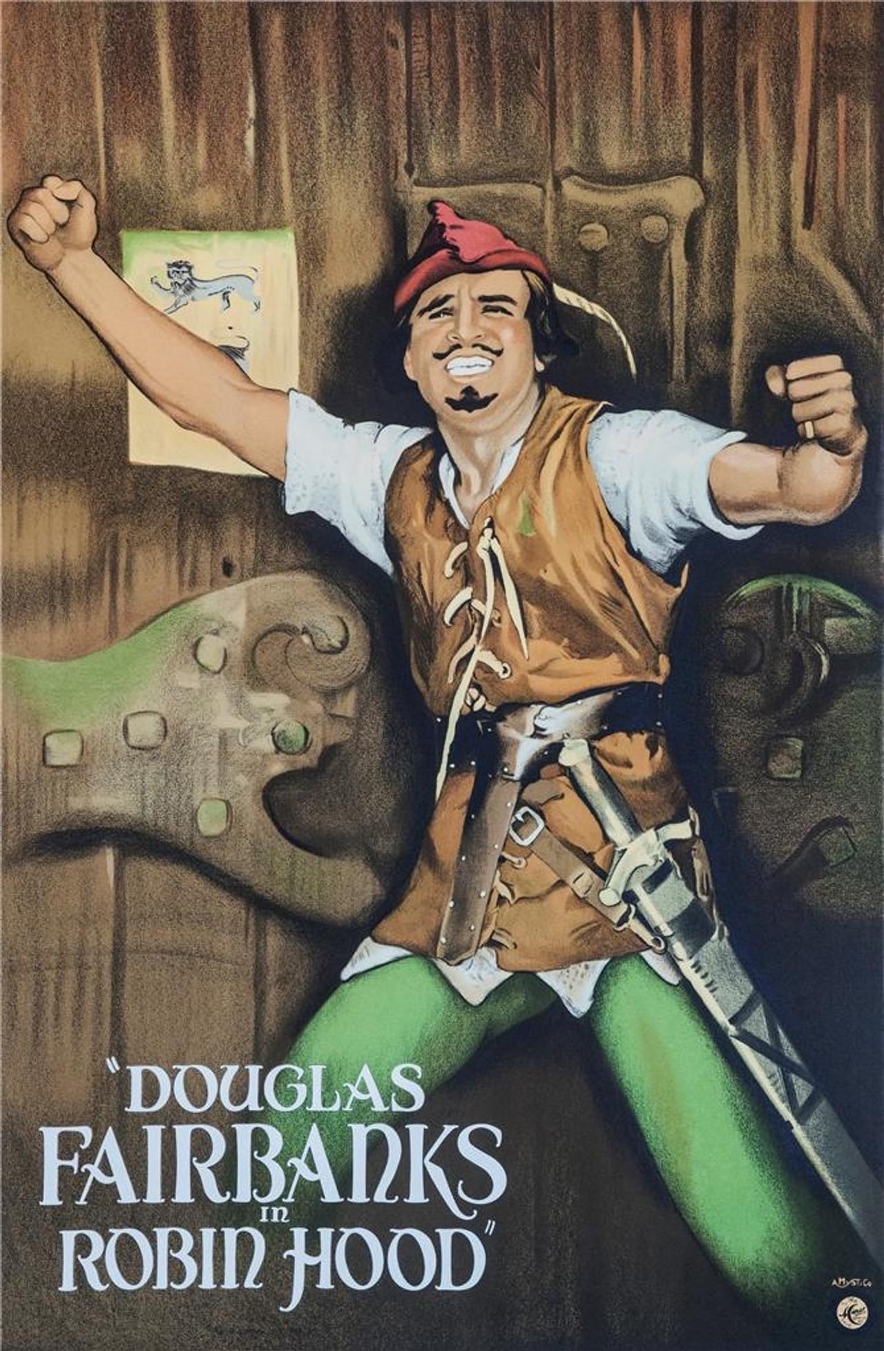 Robin Hood 1922 Movie Poster Lithograph: Robin Hood 1922 Movie Poster Lithographis a hand pulled, fine art movie poster lithograph by S2 Art from their Art of the Movies collection. It's pulled on a rare, antique, German Dufa printing p
