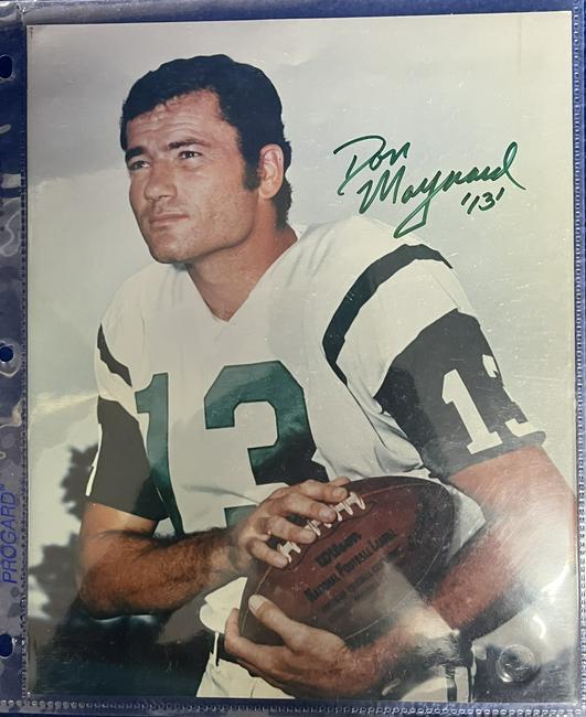 Don Maynard Signed Photo: Don Maynard signed photohis autograph is on an 8x10 photograph. This piece came from a private collector with unknown origination and authentication.