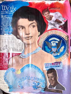 1st Lady Jackie Kennedy Onassis by Steve Kaufman: 1st Lady Jackie Kennedy Onassis by Steve Kaufmanis a VERY RARE unique hand pulled silkscreen mixed media on canvas and is hand signed by Steve Kaufman. Due to the nature of the canvas, these will need