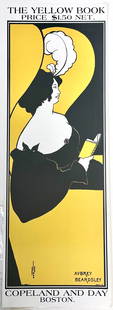 The Yellow Book, 1894 by Aubrey Beardsley: The Yellow Book, 1894 by Aubrey Beardsleyis a hand pulled, fine art poster lithograph of the original advertising poster. It is sequentially numbered 135 in pencil by the curator at S2 Editions. The Y