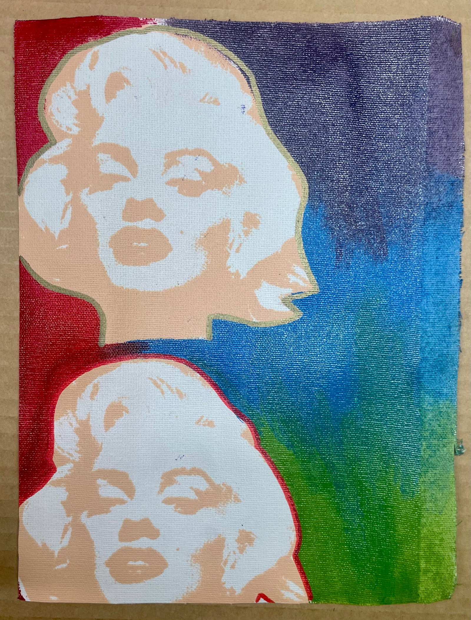 Marilyn Monroe 16 of 50 by S Kaufman: Marilyn Monroe 16 of 50 by S Kaufmanis a unique hand pulled silkscreen mixed media on canvas and is hand signed by Steve Kaufman. Due to the nature of the canvas, these will need to be stretched or mo