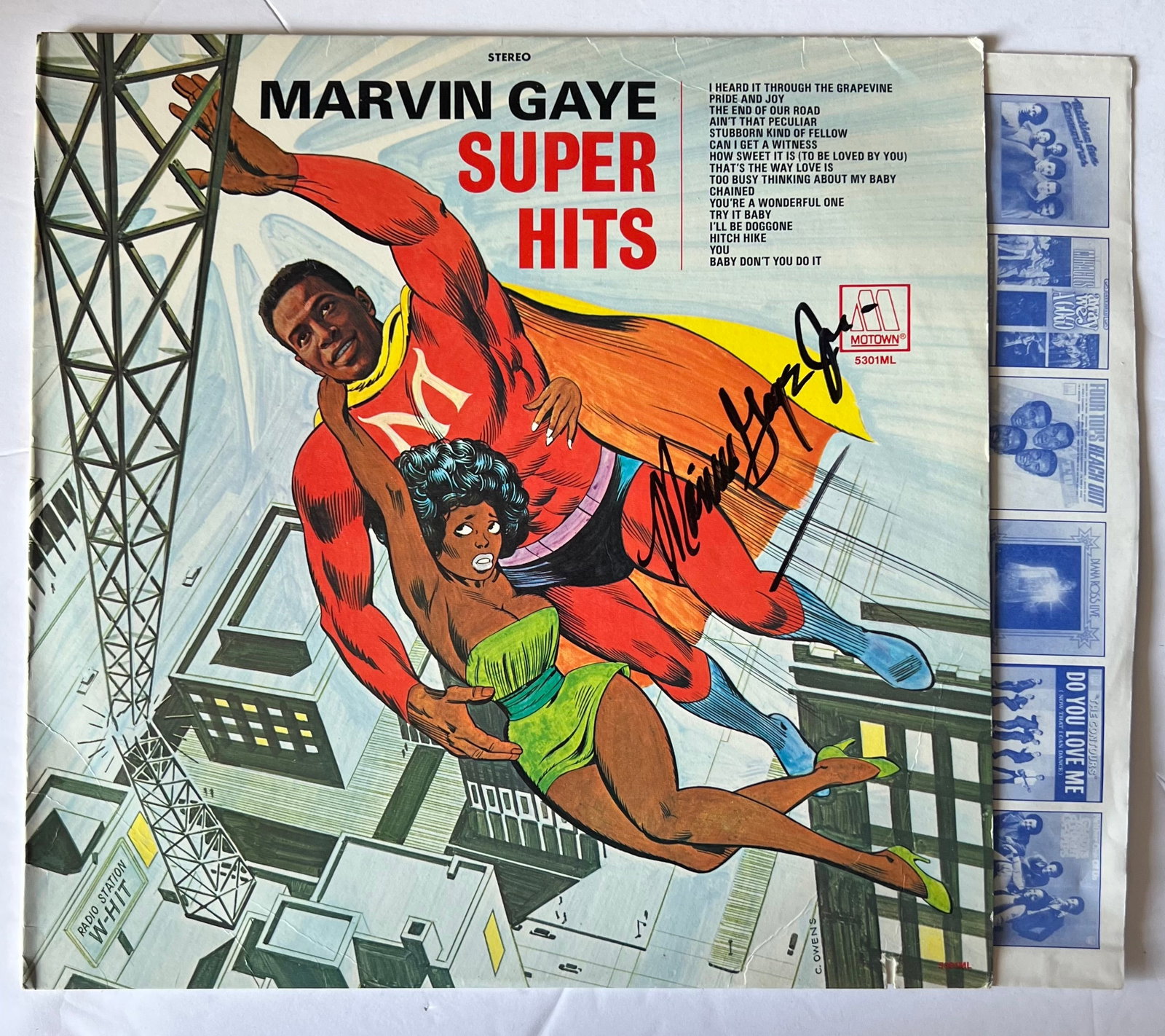 Signed Marvin Gaye Super Hits LP (1 of 2)