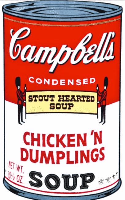 Chicken 'N Dumplings, Soup Can Series 2 by Andy Warhol
