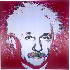 Albert Einstein Red by Steve Kaufman