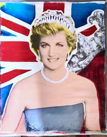 Princess Diana UK Flag by Steve Kaufman