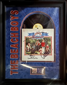 Signed The Beach Boys LP Plaque