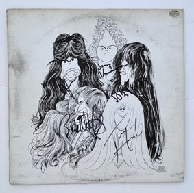 Signed Aerosmith Draw the Line Album Cover