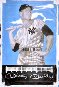 Mickey Mantle NY Yankees by Steve Kaufman