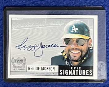 Reggie Jackson Signed Baseball Card
