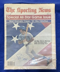 Steve Garvey Signed Newspaper