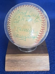 Casey Stengel Signed Baseball