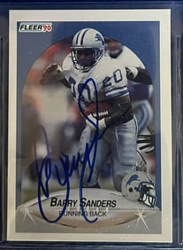 Barry Sanders Signed Card