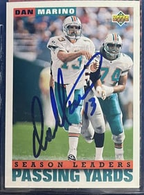 Dan Marino Signed Card