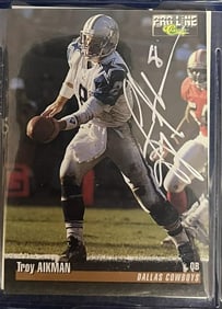 Troy Aikman Signed Card