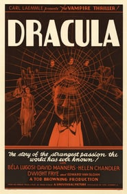 Dracula 1931 Style B Movie Poster Bela Lugosi Litho
