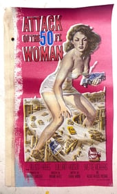 50ft Woman Movie Poster by Steve Kaufman