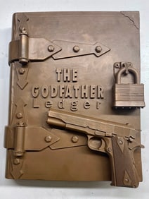 Godfather Ledger Sculpture Bronze Finish by Steve Kaufman SAK