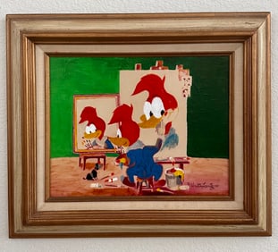 Triple Self-Portrait by Walter Lantz