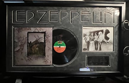 Signed Led Zeppelin Zoso LP Plaque