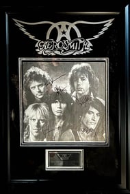 Signed Aerosmith Promo Plaque