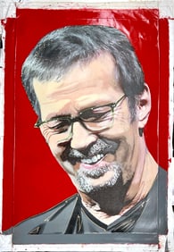 Eric Clapton Happy by Steve Kaufman