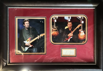 Eric Clapton Framed Autograph Plaque