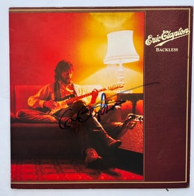 Signed Eric Clapton Backless Album Cover