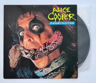 Signed Alice Cooper Constrictor w Record