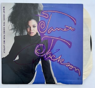 Signed Janet Jackson Single LP Record