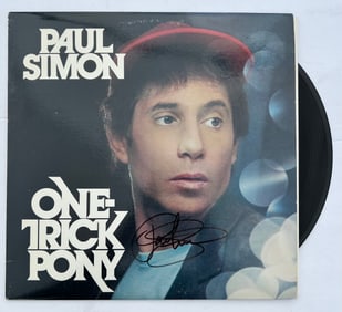 Signed Paul Simon One Trick Pony LP Record