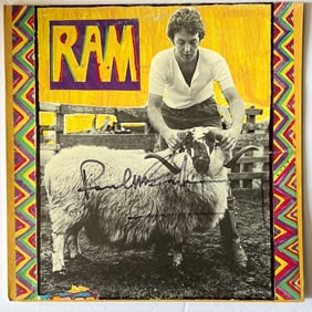 Signed Paul McCartney RAM Album Cover