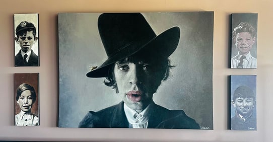 Four Young Stones and Mick With Wasp by Sebastian Kruger